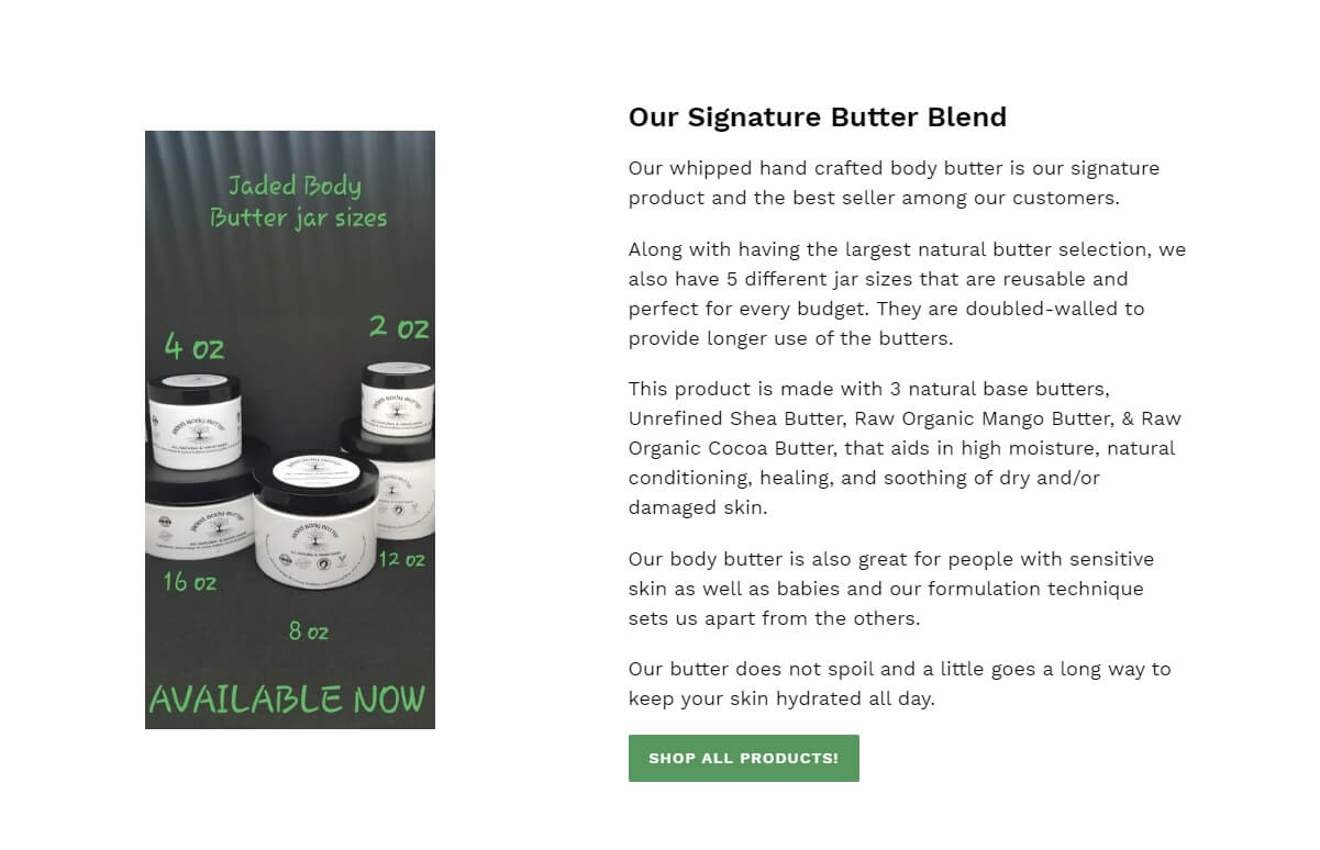 jaded body butter